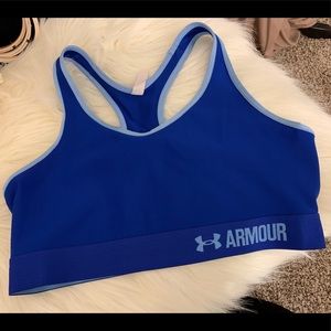 Blue UnderArmour Sports Bra Size Large